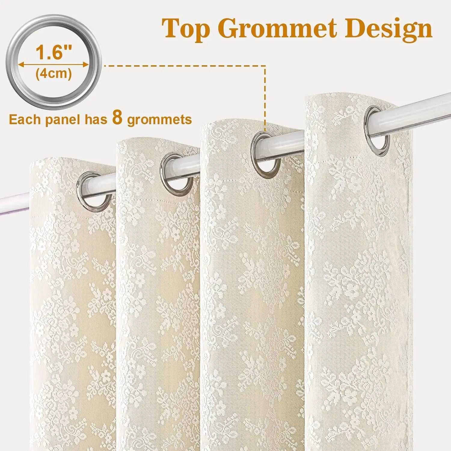 Modern Linen Blackout Curtains, 63"