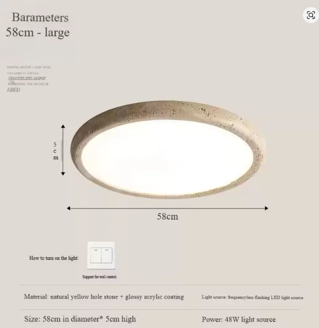 Wabi-Sabi Stone Pendant Lamp