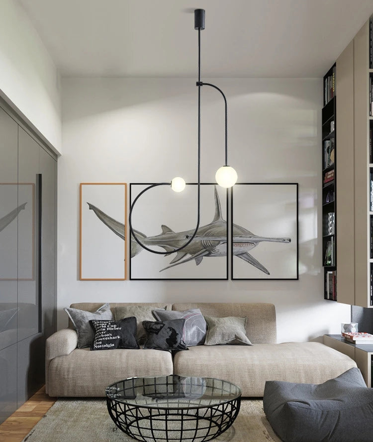 Nordic Glass Arc Pendant Lamp