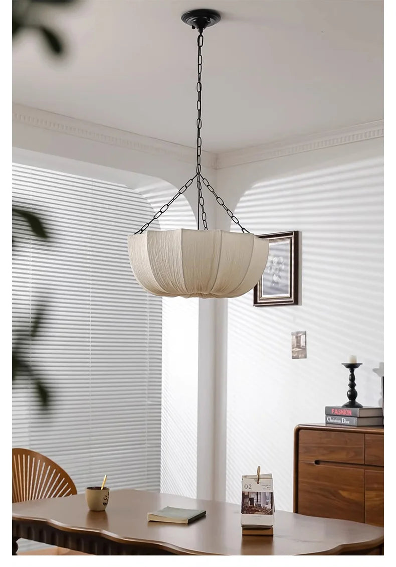Wabi-Sabi Fabric Pendant Chandelier