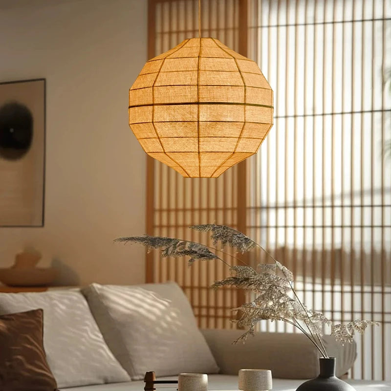 Wabi-Sabi Fabric Pendant Lamp