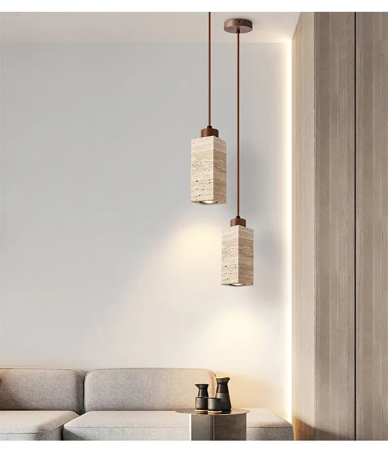 Wabi-Sabi Stone Pendant Chandelier