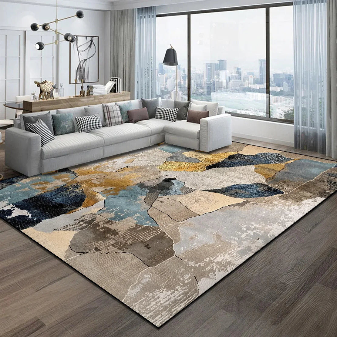 Abstract Nordic Area Rug
