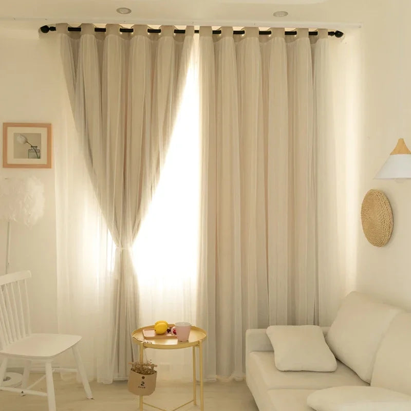 Modern Gauze Blackout Curtains