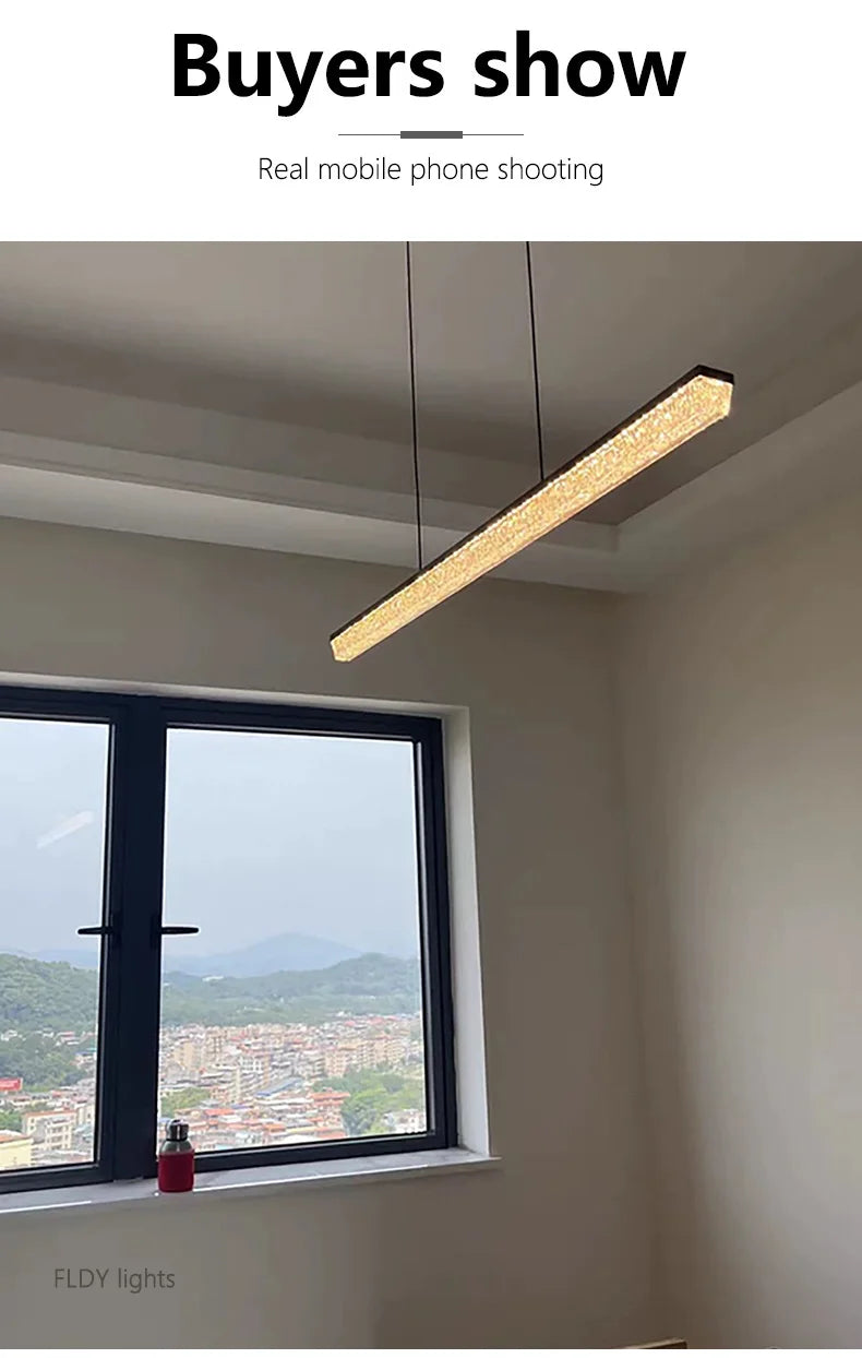 Nordic Glass Linear Pendant Light