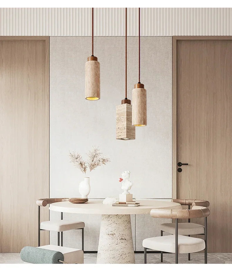 Wabi-Sabi Stone Pendant Chandelier