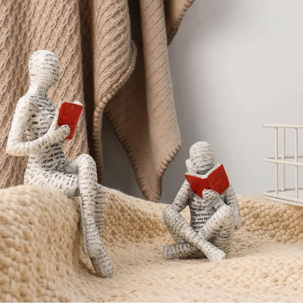 Abstract Reading Figurine