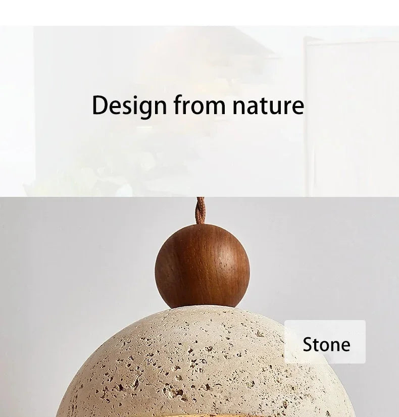 Wabi-Sabi Stone Pendant Chandelier