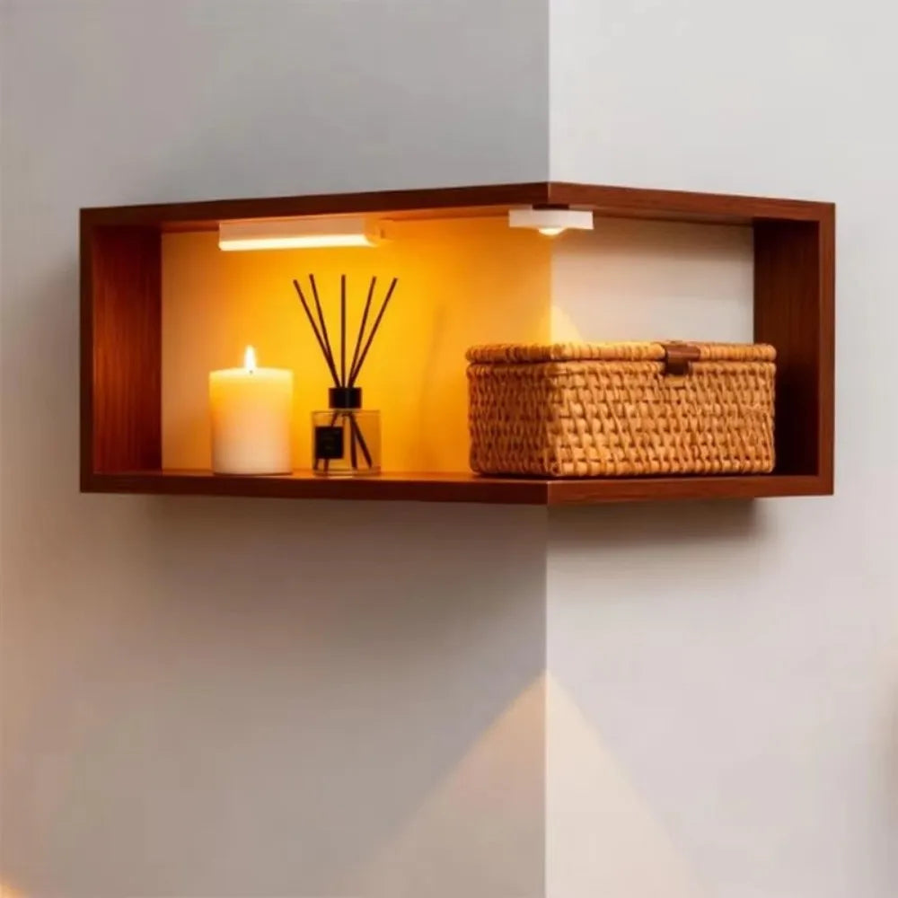 Floating Corner Wall Shelf