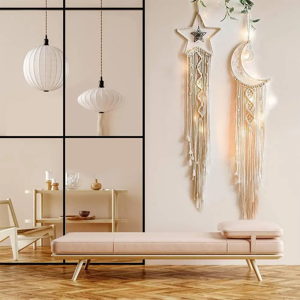 Nordic Round Woven Wall Tapestry