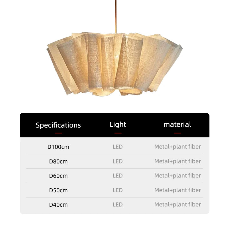 Wabi-Sabi Fabric Pendant Chandelier