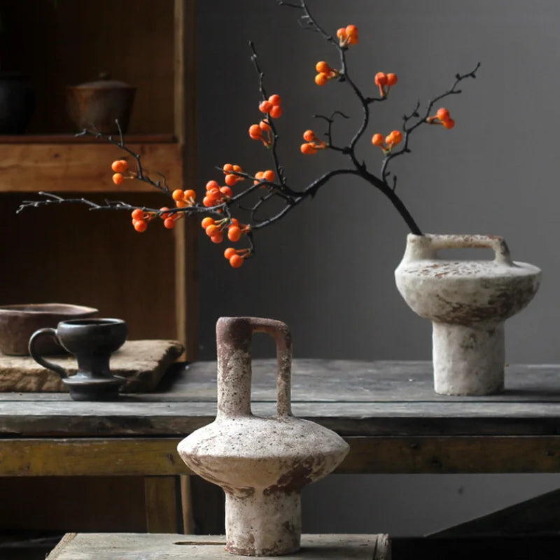 Rustic Spotted Pottery Vase