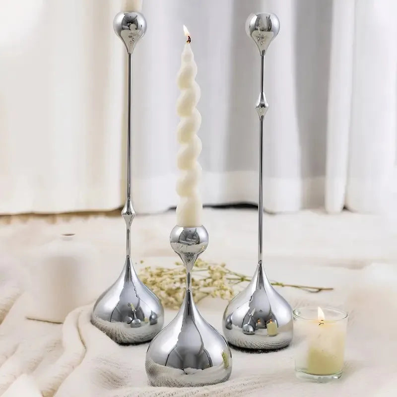 Luxury Brass Candlestick (3-Piece Set)
