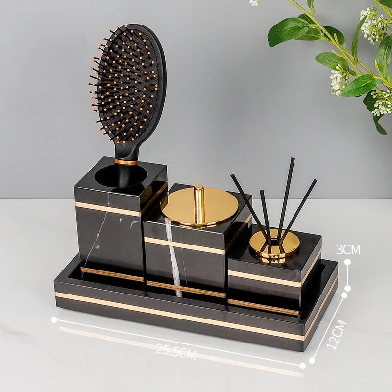 Nero Marquina Bathroom Set