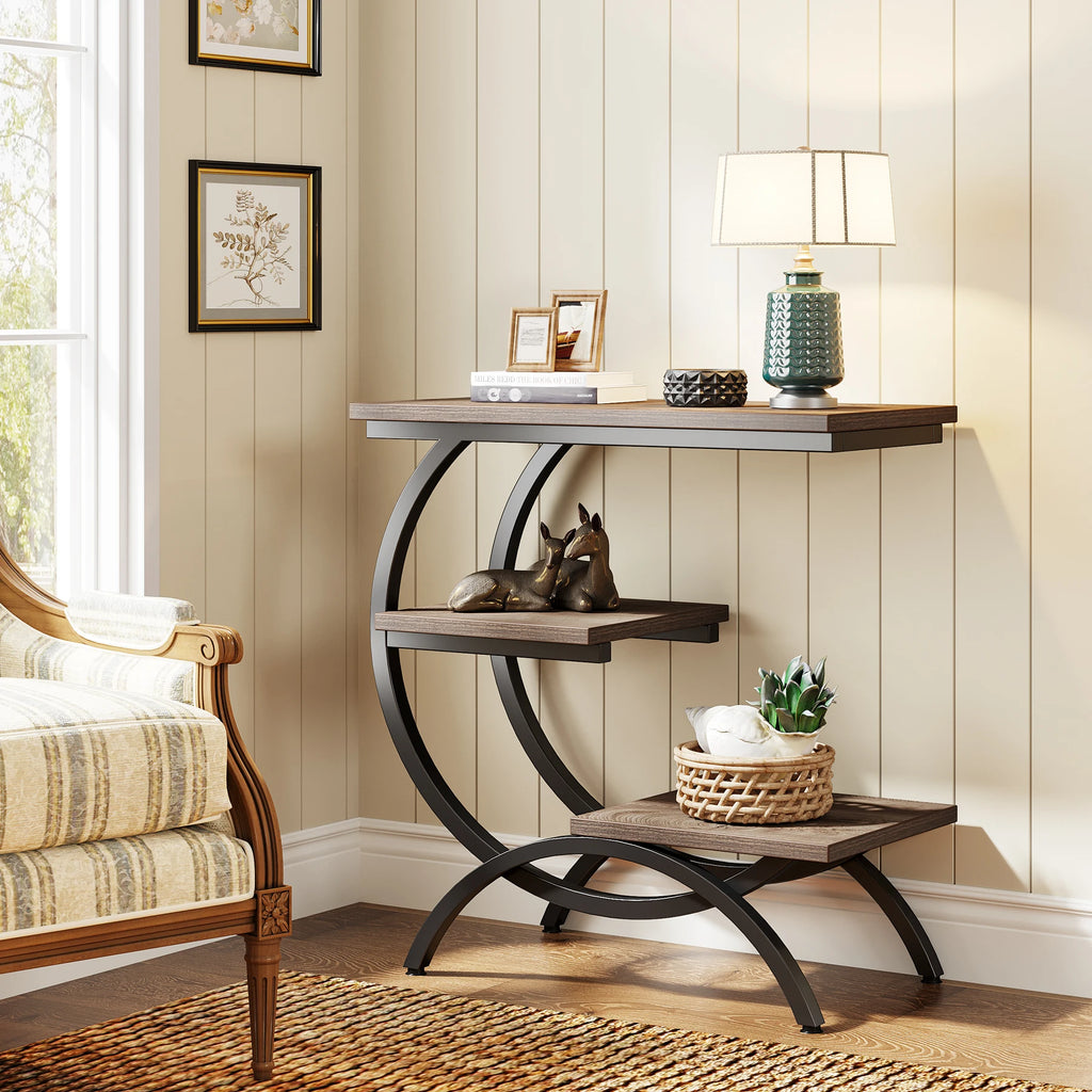 C-Shaped Sofa Side Table