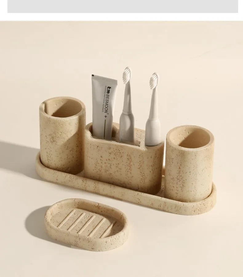Limestone Bathroom Accessory Set