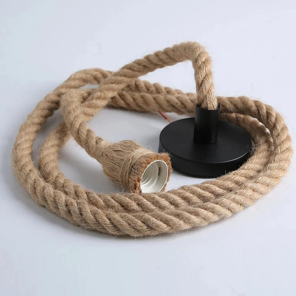 Hemp Rope Industrial Pendant Light