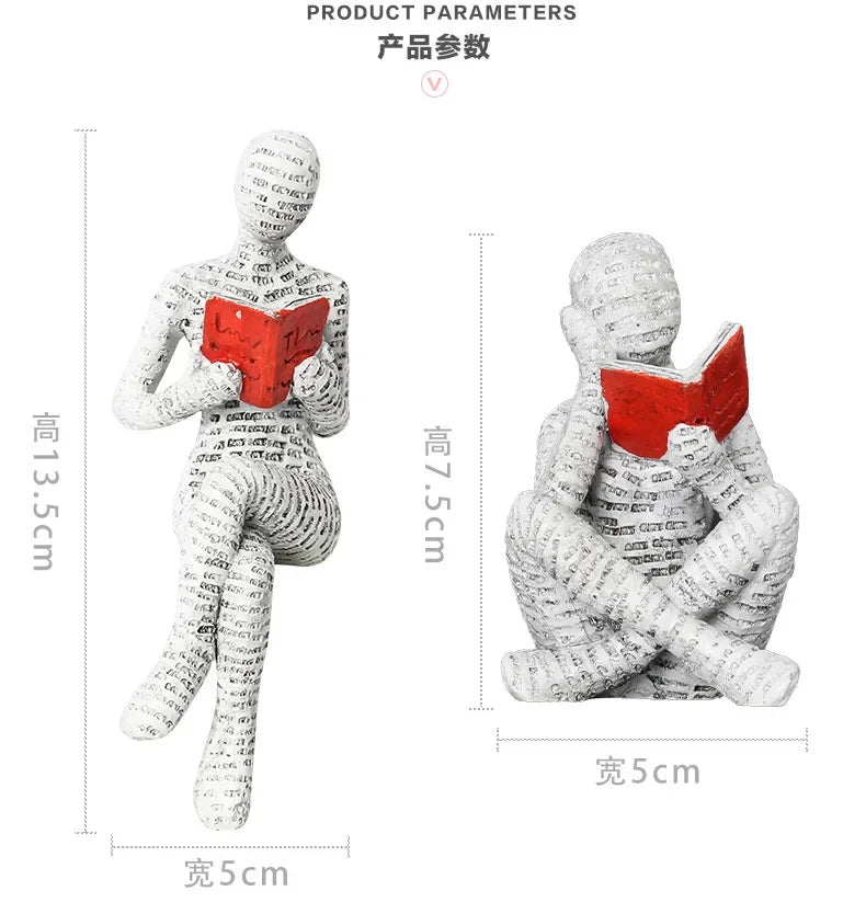 Abstract Reading Figurine