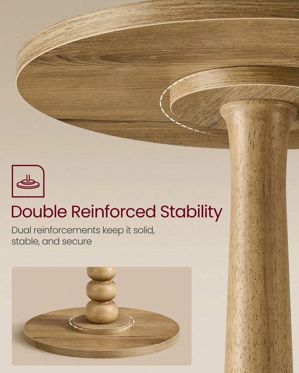 Round Wood Side Table