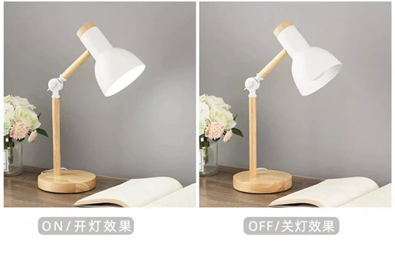 Nordic Wood Bedside Lamp
