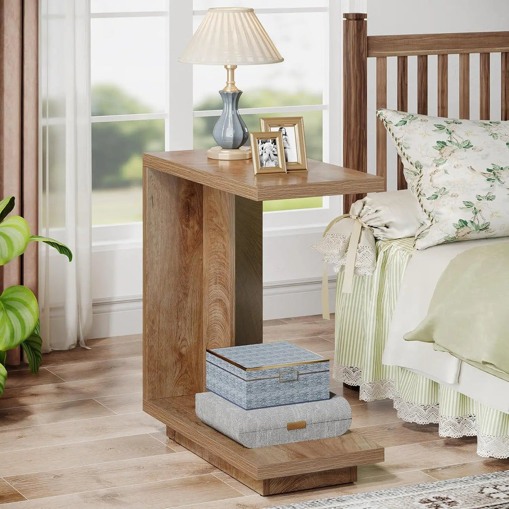 C-Shaped Sofa Side Table
