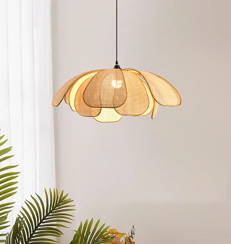 Nordic Rattan Pendant Chandelier