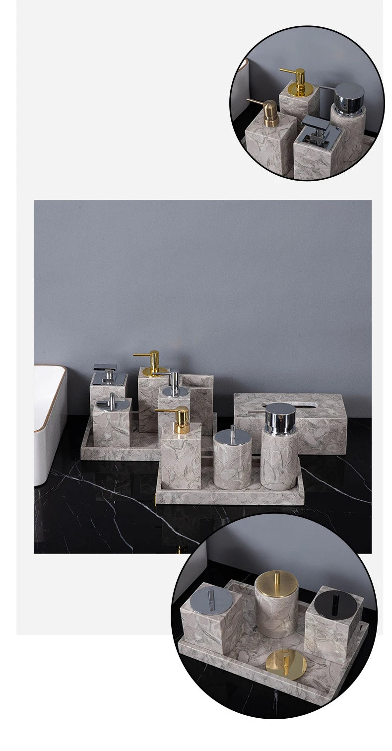 Elegant Marble Bathroom Set