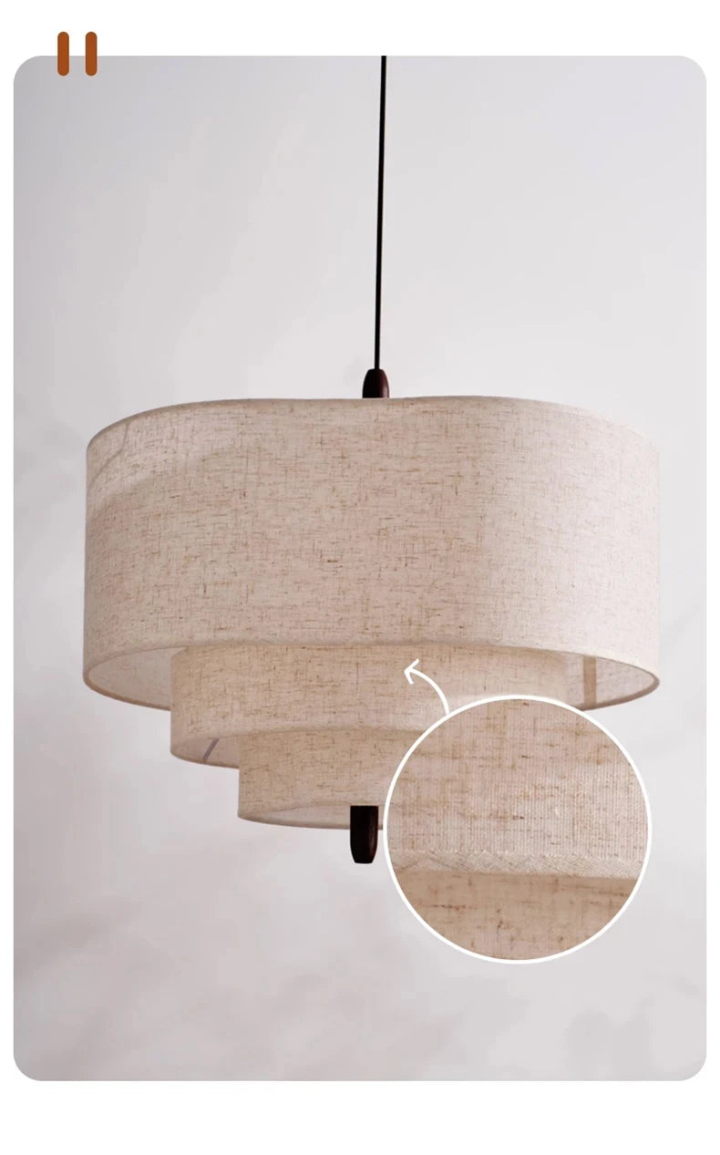 Wabi-Sabi Fabric Pendant Chandelier