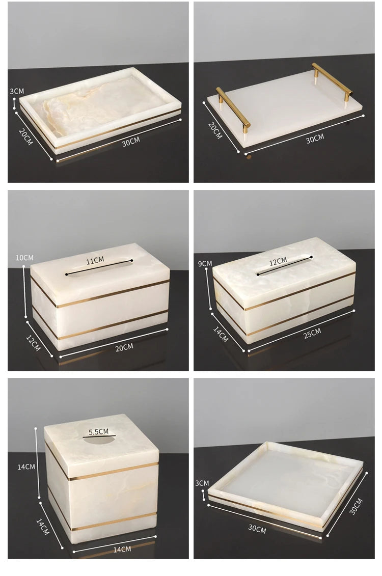 White Onyx Bathroom Set