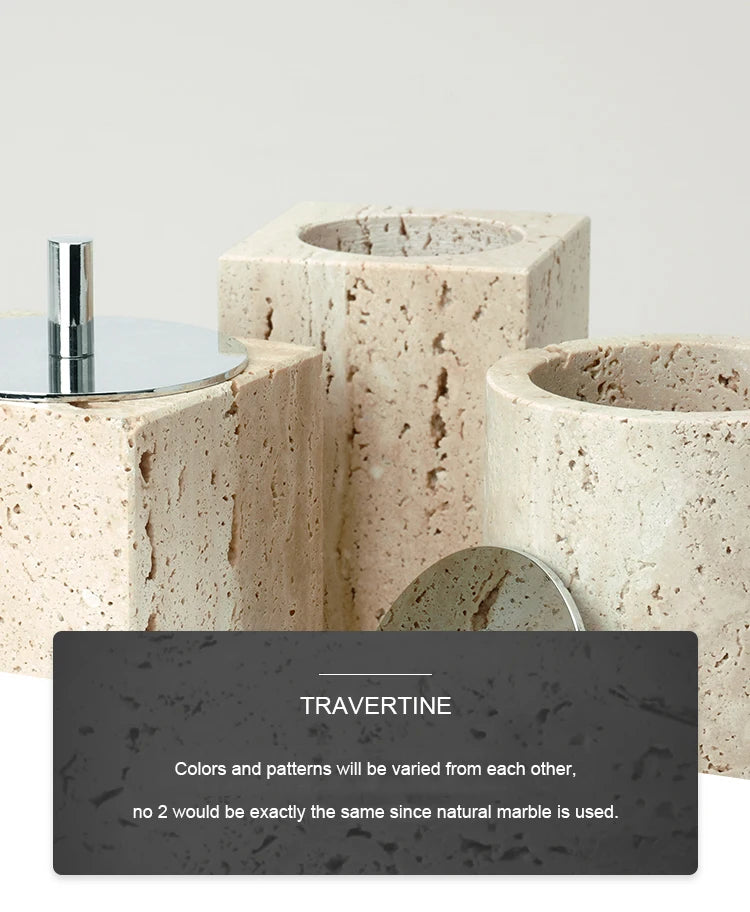 Travertine Bathroom Set