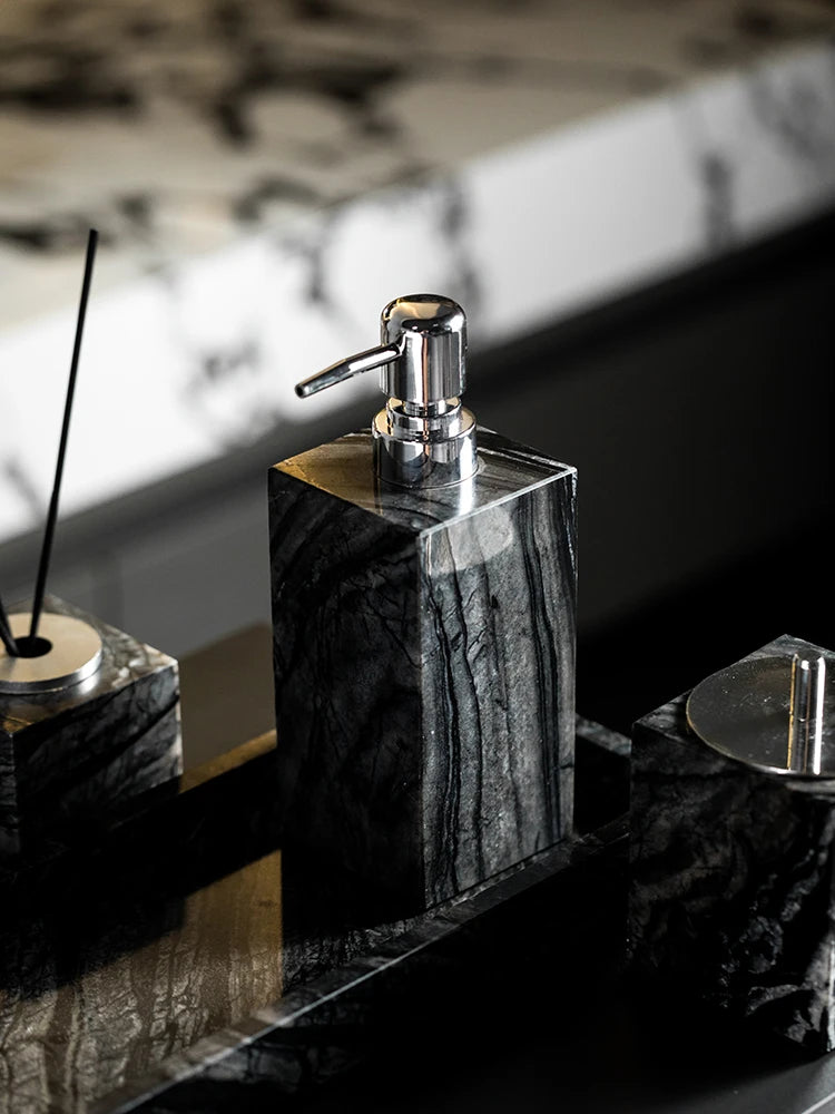 Black Marble Bathroom Set