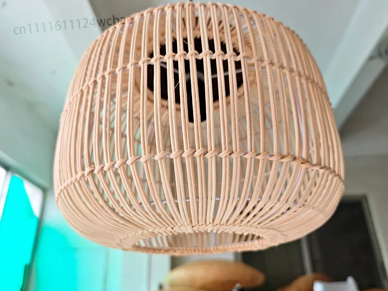 Wabi-Sabi Rattan Pendant Chandelier