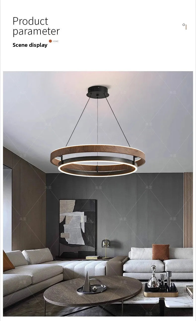 Wabi-Sabi Wood Pendant Chandelier