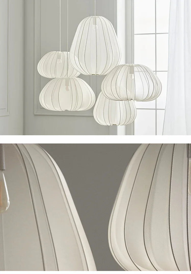 Wabi-Sabi Fabric Pendant Lamp