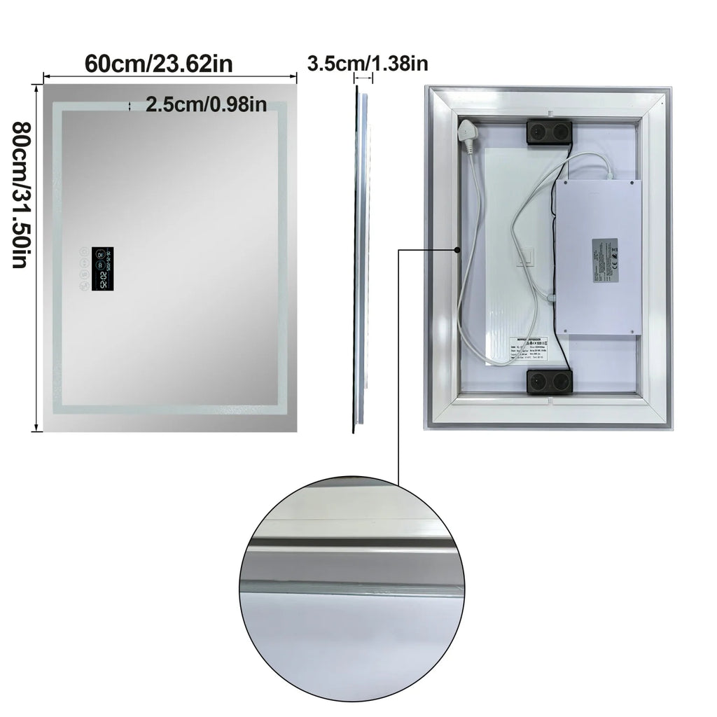 Bluetooth LED Bathroom Mirror