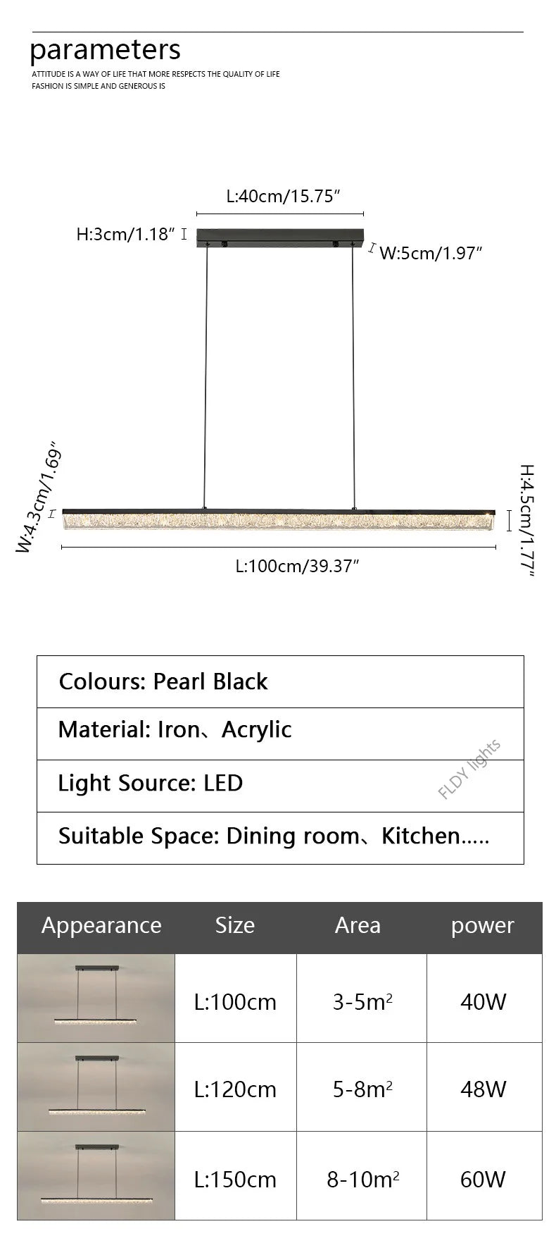 Nordic Glass Linear Pendant Light