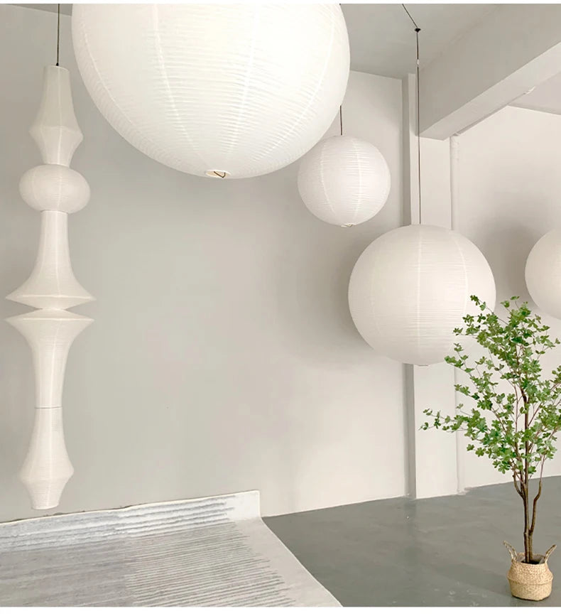 Wabi-Sabi Paper Pendant Chandelier
