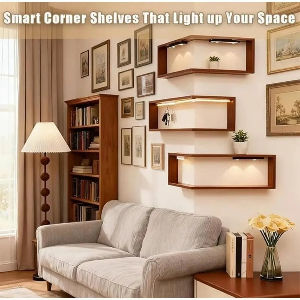 Floating Corner Wall Shelf