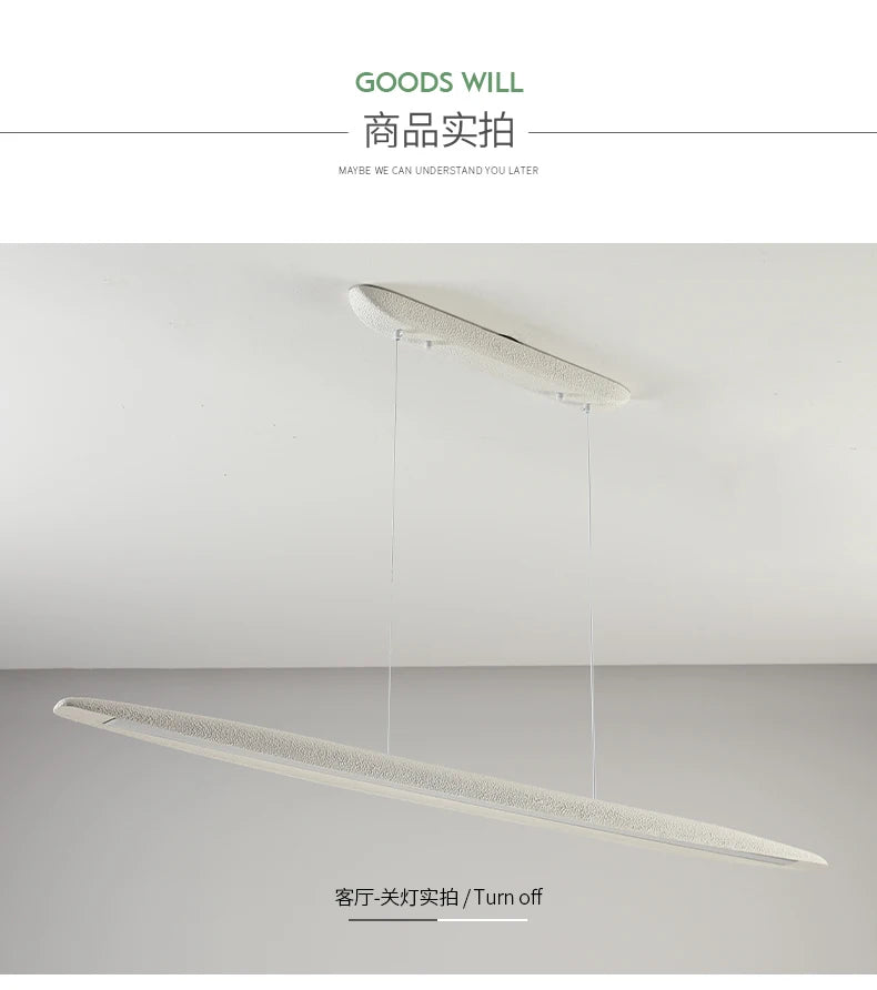 Wabi-Sabi Wood Linear Pendant Light