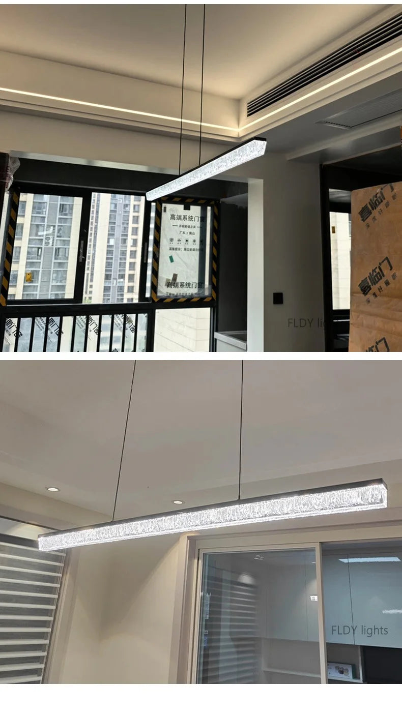 Nordic Glass Linear Pendant Light