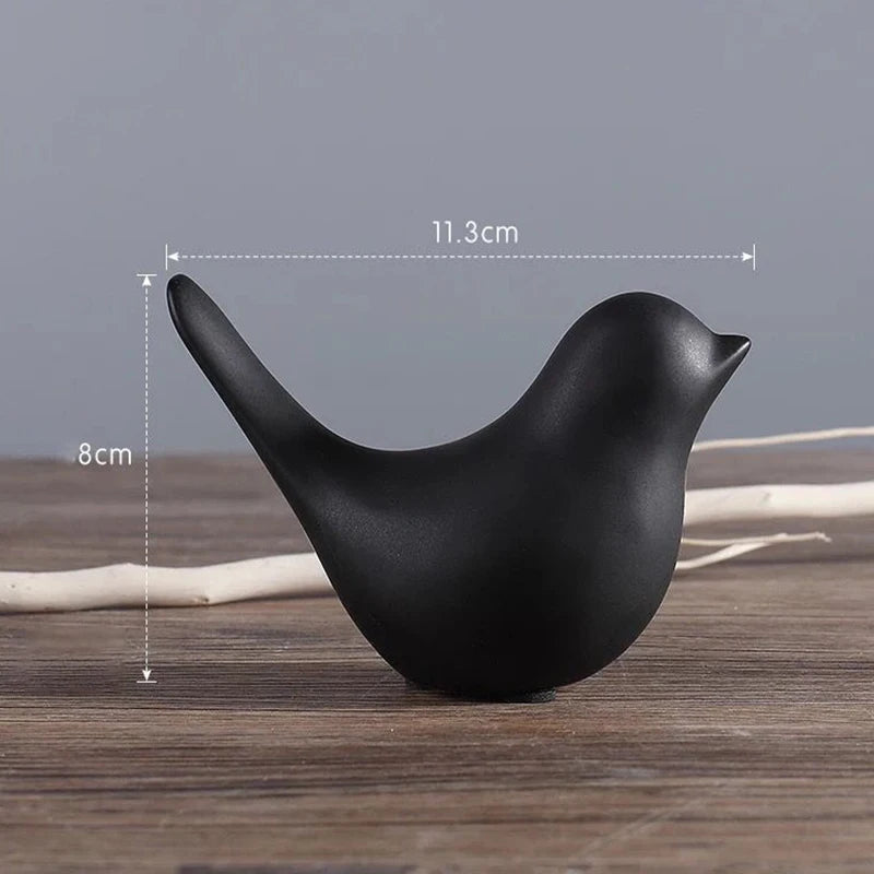 Nordic Ceramic Bird Figurine
