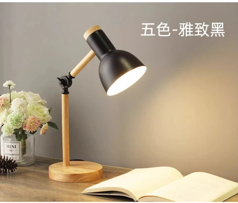 Nordic Wood Bedside Lamp