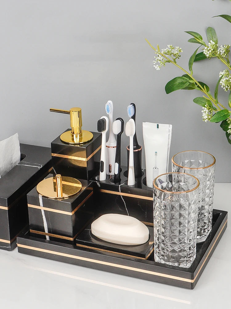 Nero Marquina Bathroom Set