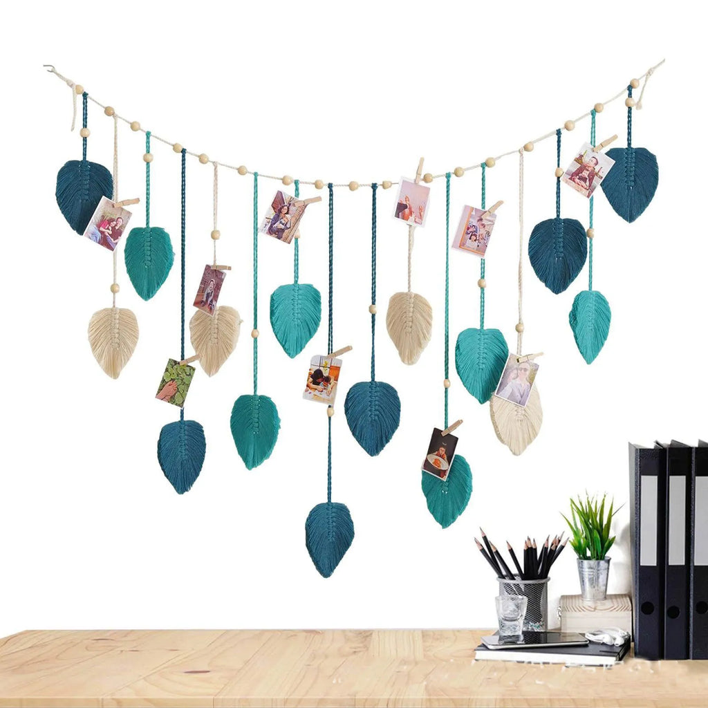 Leaf Tassel Macrame Panel