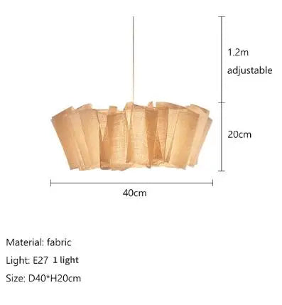 Wabi-Sabi Fabric Pendant Chandelier