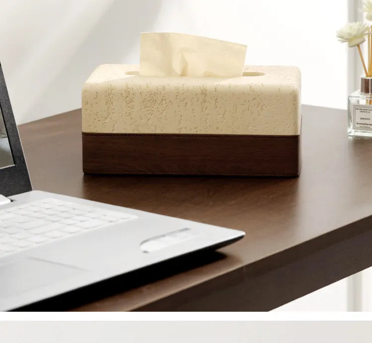 Thickened Travertine Tissue Box