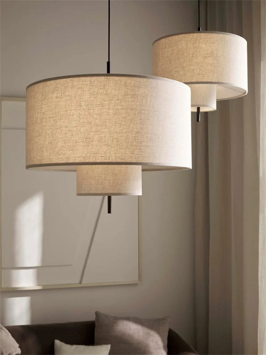 Wabi-Sabi Fabric Pendant Chandelier