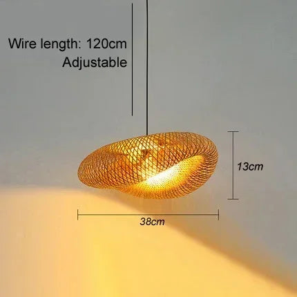Retro Rattan Pendant Chandelier