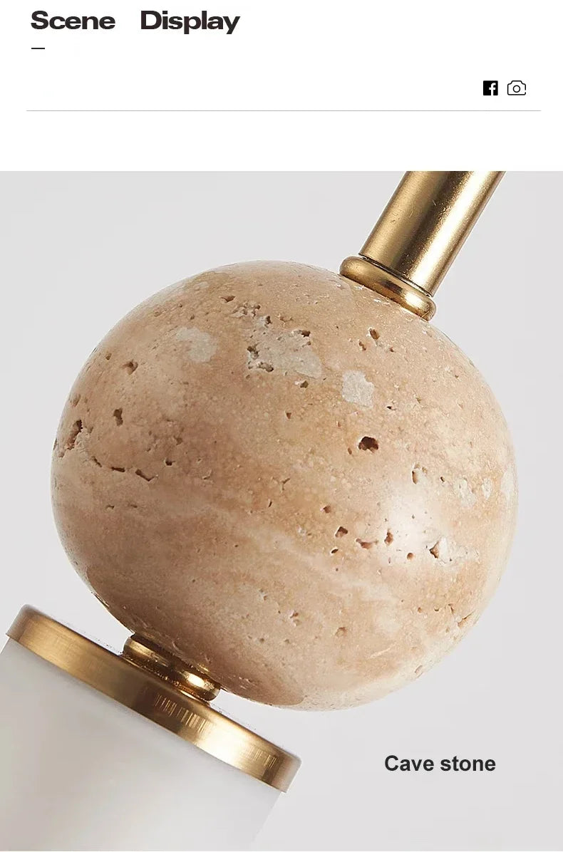 Wabi-Sabi Stone Pendant Chandelier