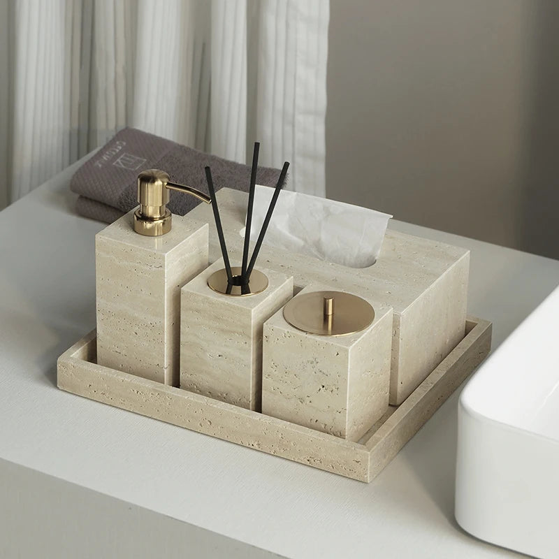 Travertine Bathroom Set
